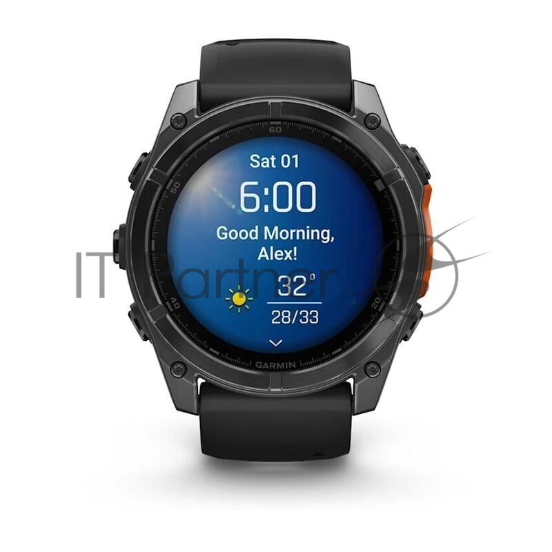 Смарт-часы Garmin Fenix 8 AMOLED серый, черный 51мм