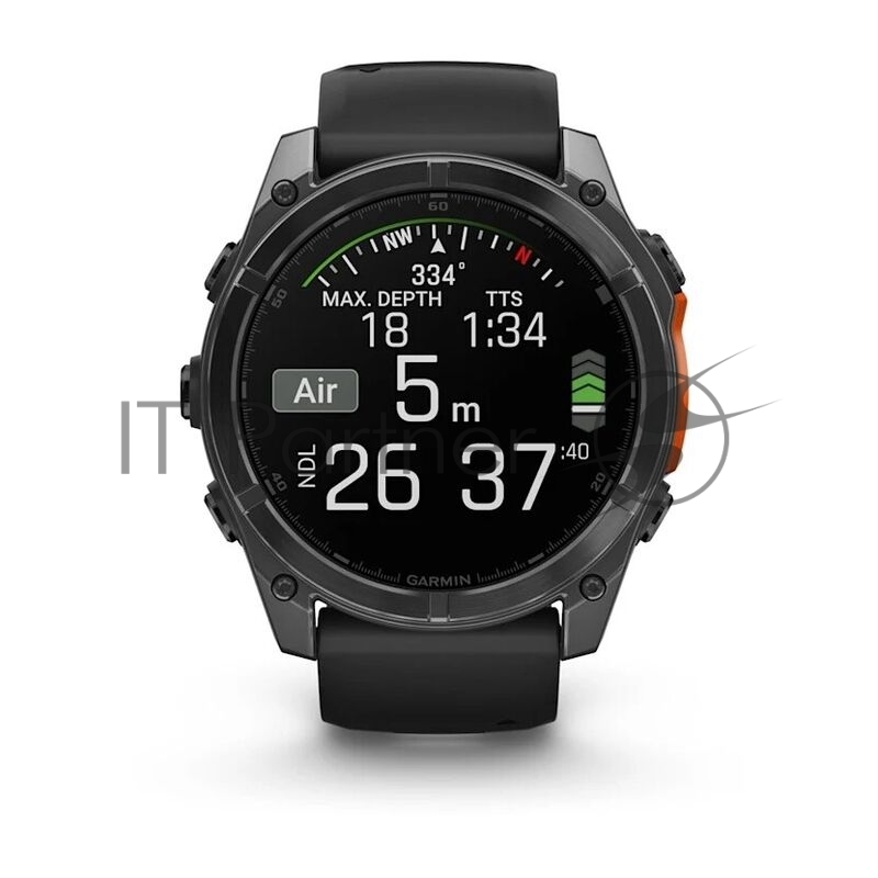 Смарт-часы Garmin Fenix 8 AMOLED серый, черный 51мм