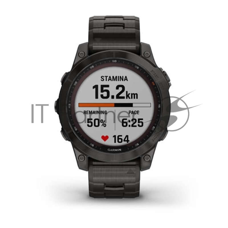 Смарт-часы Garmin Fenix 7 Sapphire Solar титановый угольно-серый 47мм
