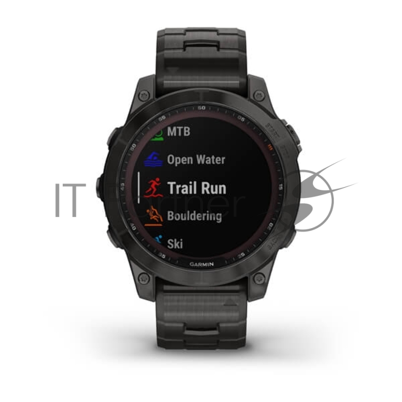 Смарт-часы Garmin Fenix 7 Sapphire Solar титановый угольно-серый 47мм