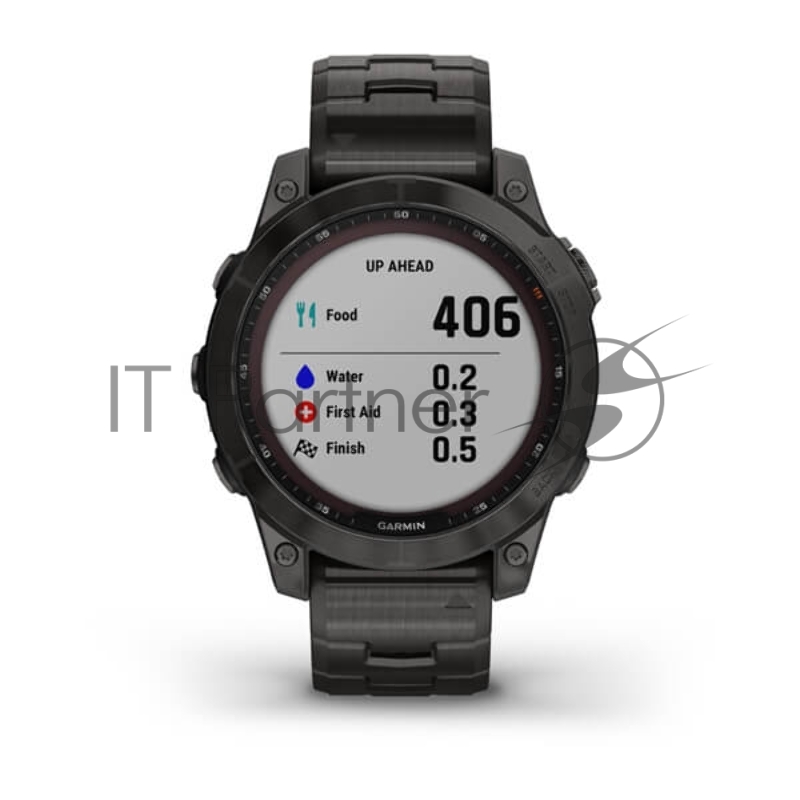 Смарт-часы Garmin Fenix 7 Sapphire Solar титановый угольно-серый 47мм