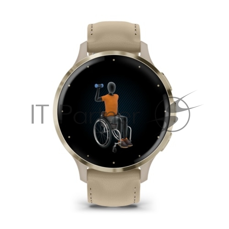 Смарт-часы Garmin Venu 3s цвет французский серый, кожаный ремешок 41мм