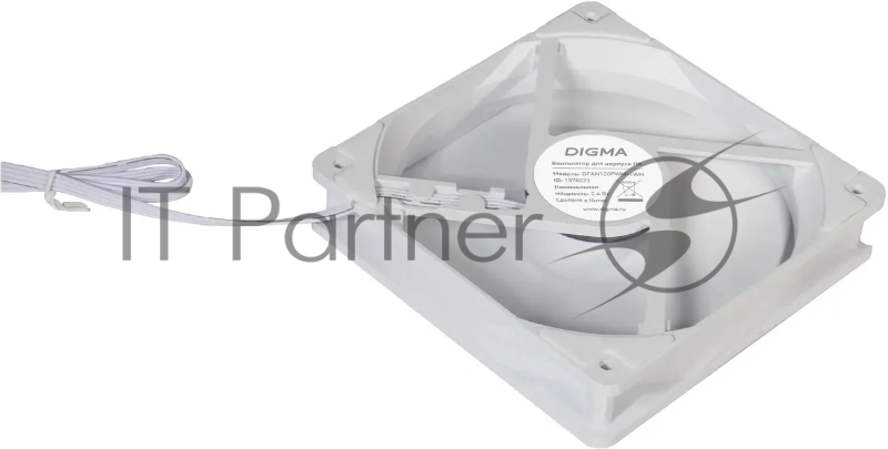 Вентилятор для корпуса Digma DFAN120PWM-1WH 120х120x25 белый 4-pin 28дБ Ret