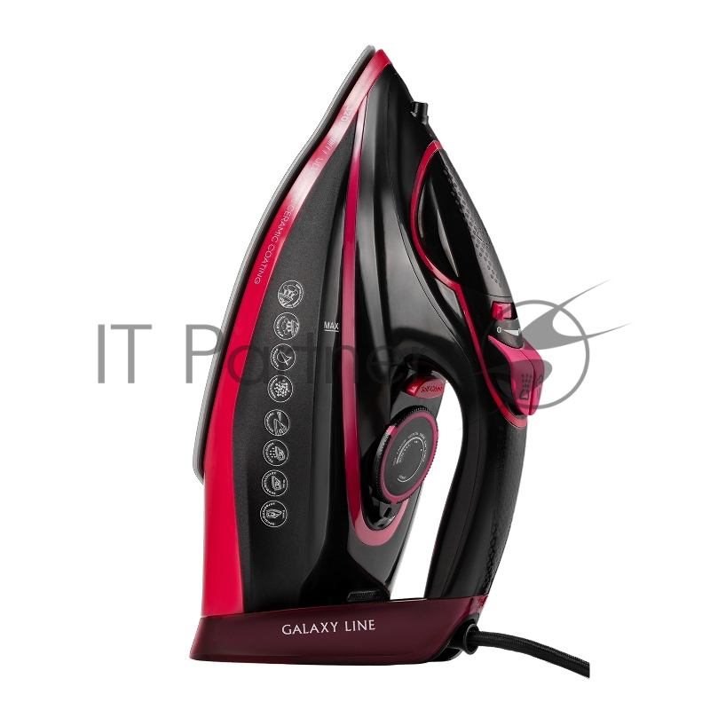 Утюг паровой Galaxy GL 6133 черный с розовым