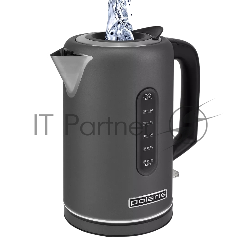 Чайник Polaris PWK-1729СA (2200W, 1,7л, ВЕРХ. ЗАЛИВ, нерж.) графитовый