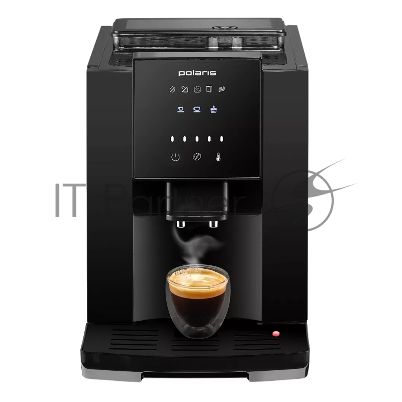 Кофемашина Polaris PACM-2040S (20 бар, 1450вт,эспрессо, американо) черный