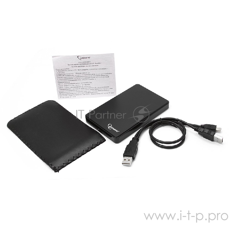 Контейнер Gembird EE2-U2S-40P для 2.5 SATA HDD, черный (USB2.0)