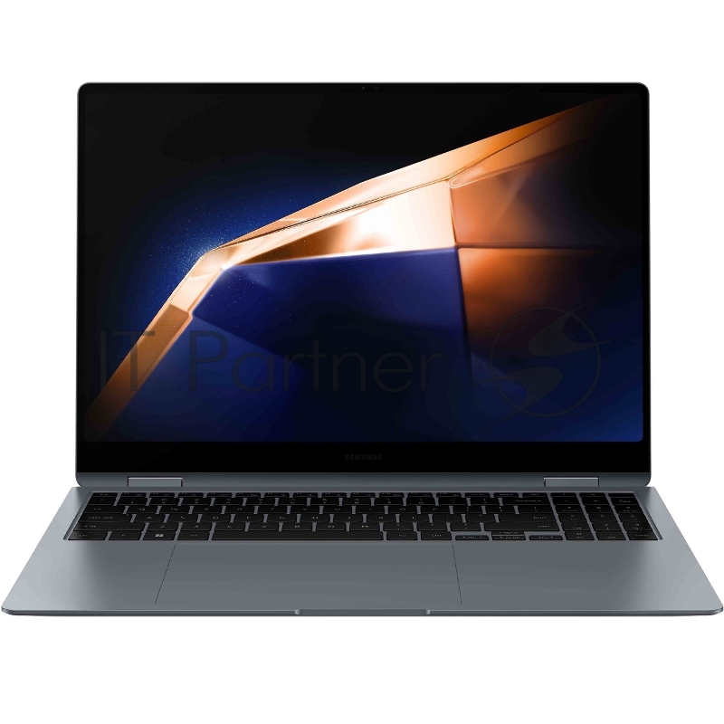 Ноутбук Samsung Galaxy Book4 Pro 360 16(2880x1800 AMOLED)/Touch/Intel Core Ultra 7 155H(1.4Ghz)/16384Mb/512PCISSD Arc graphics/Cam/BT/WiFi/76WHr/war 1y/1.66kg/Moonstone Gray/Win11Home + Eng kbd 3 pin