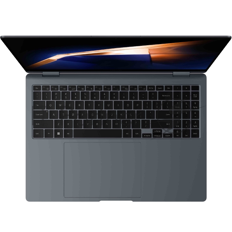 Ноутбук Samsung Galaxy Book4 Pro 360 16(2880x1800 AMOLED)/Touch/Intel Core Ultra 7 155H(1.4Ghz)/16384Mb/512PCISSD Arc graphics/Cam/BT/WiFi/76WHr/war 1y/1.66kg/Moonstone Gray/Win11Home + Eng kbd 3 pin