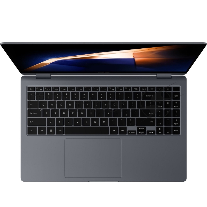 Ноутбук Samsung Galaxy Book4 360 15(1920x1080 AMOLED)/Touch/Intel Core 7 150U(1.8Ghz)/16384Mb/512PCISSD Graphics/Cam/BT/WiFi/68WHr/war 1y/1.16kg/Gray/Win11Home + Eng kbd 3 pin