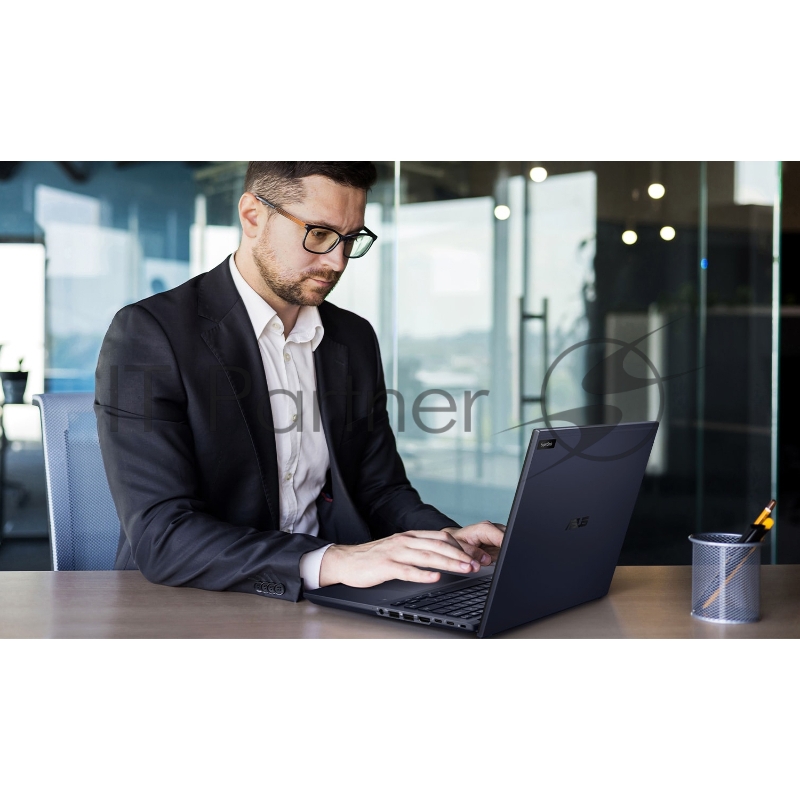 Ноутбук ASUS B5404CVA-QN0099 14(2560x1600 (матовый) WVA)/Intel Core i5 1335U(1.3Ghz)/16384Mb/512PCISS Iris Xe Graphics/Cam/BT/WiFi/63WHr/war 1y/1.34kg/Star Black/DOS + магн-алюм корп