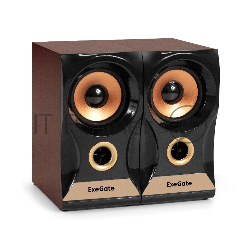 Акустическая система 2.0 ExeGate Maestro SPS-590 (Активная, питание 220В, 2х3Вт, 30-18000Гц, цвет темное дерево, Color Box)