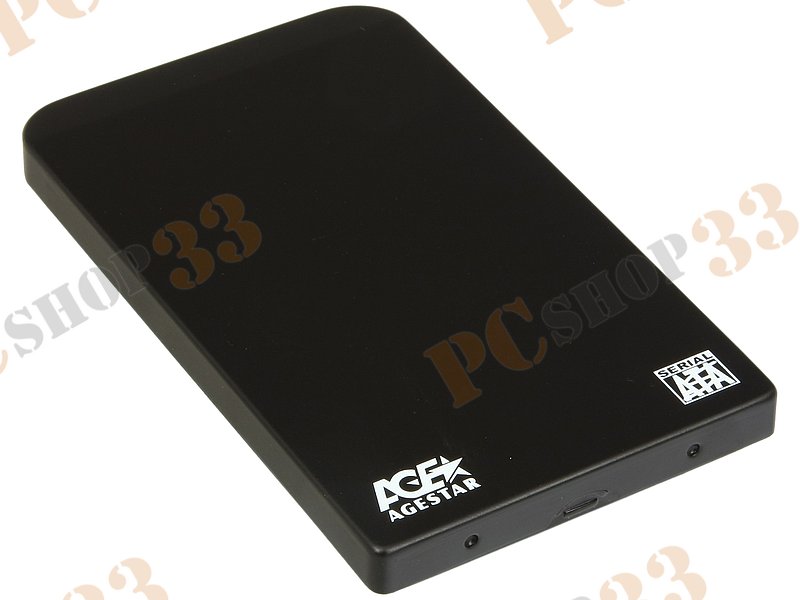 Контейнер Agestar SUB2O1 для 2.5 SATA HDD, алюминиевый, черный (USB2.0)