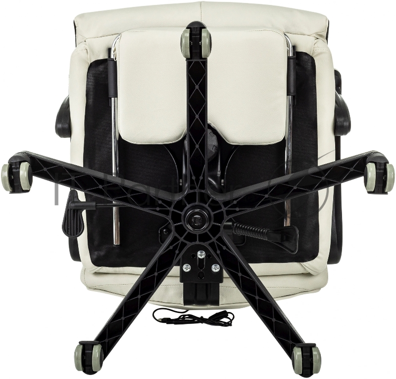 Кресло руководителя Бюрократ CH-824MSG-F слоновая кость эко.кожа/ткань крестов. пластик подст.для ног