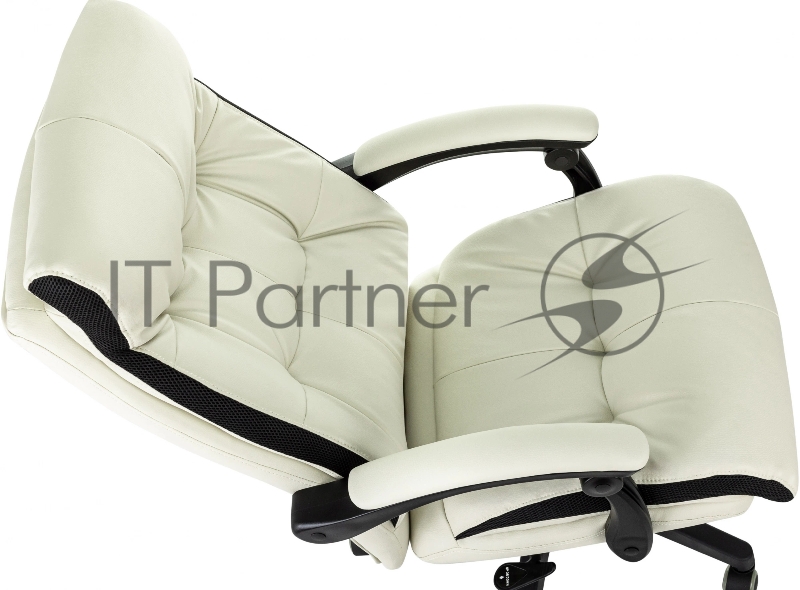 Кресло руководителя Бюрократ CH-824MSG-F слоновая кость эко.кожа/ткань крестов. пластик подст.для ног