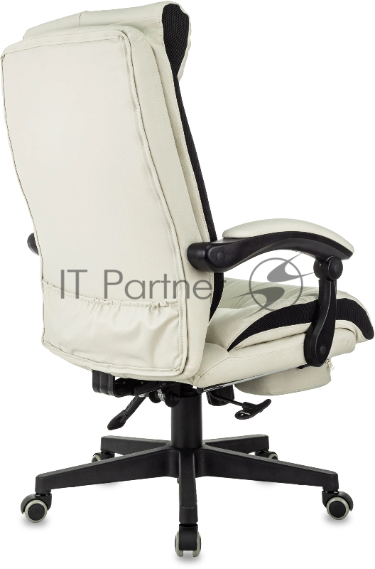 Кресло руководителя Бюрократ CH-824MSG-F слоновая кость эко.кожа/ткань крестов. пластик подст.для ног