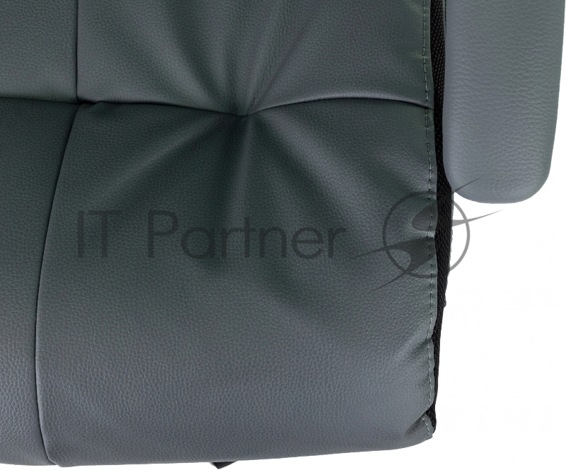 Кресло руководителя Бюрократ CH-824MSG-F серый эко.кожа/ткань крестов. пластик подст.для ног