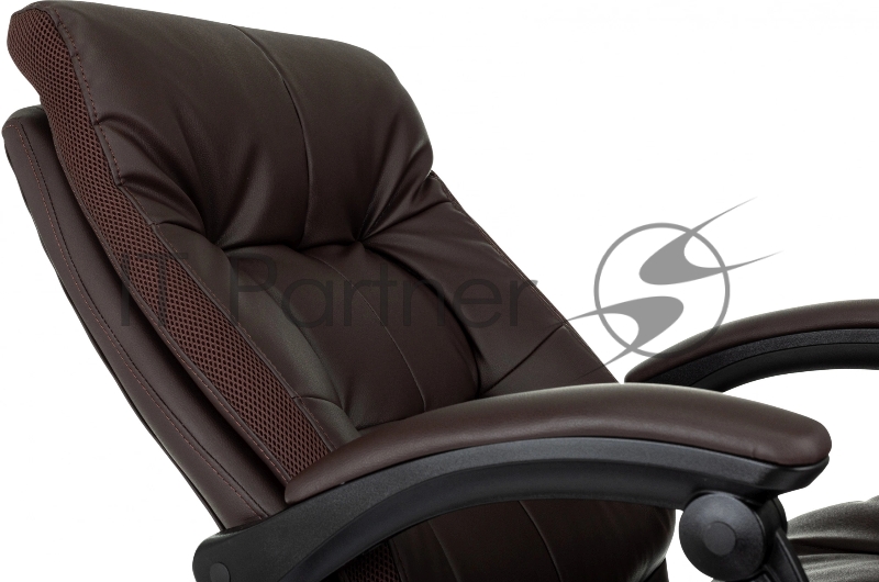 Кресло руководителя Бюрократ CH-824MSG-F коричневый эко.кожа/ткань крестов. пластик подст.для ног