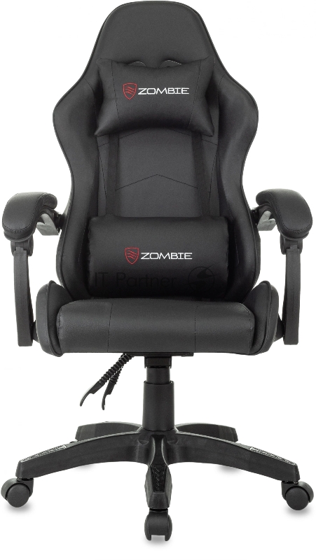 Кресло игровое Zombie Fortuna 1 черный эко.кожа крестов. пластик