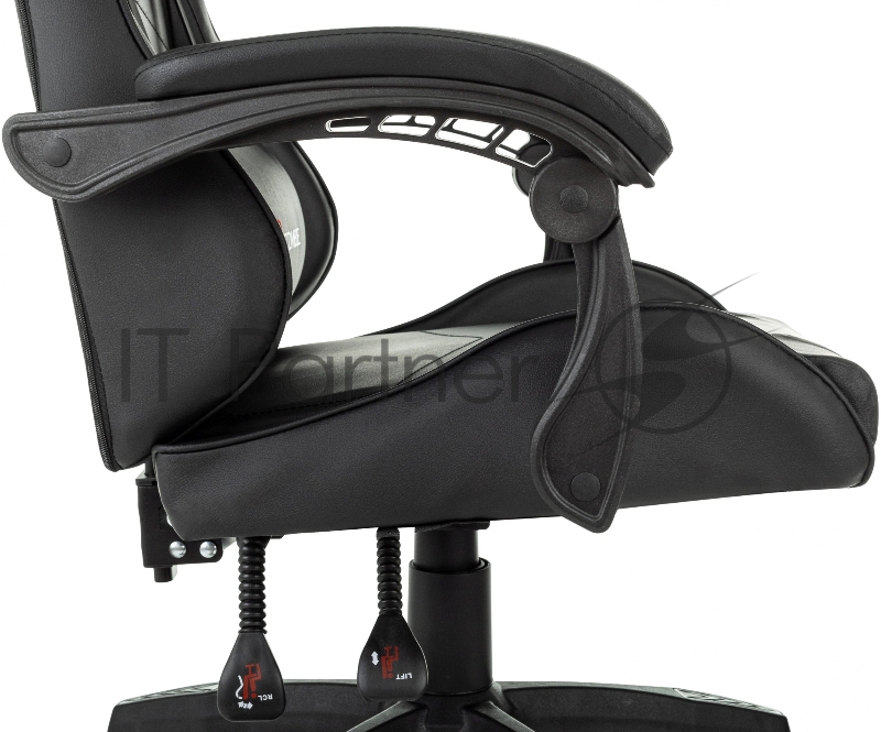 Кресло игровое Zombie Fortuna 1 черный эко.кожа крестов. пластик