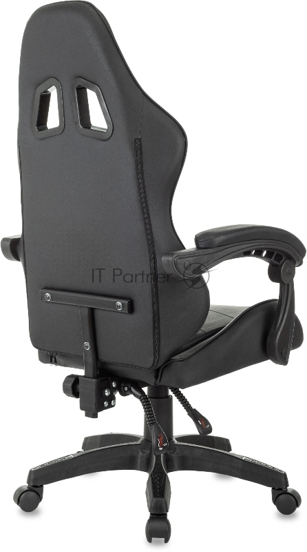 Кресло игровое Zombie Fortuna 1 черный эко.кожа крестов. пластик