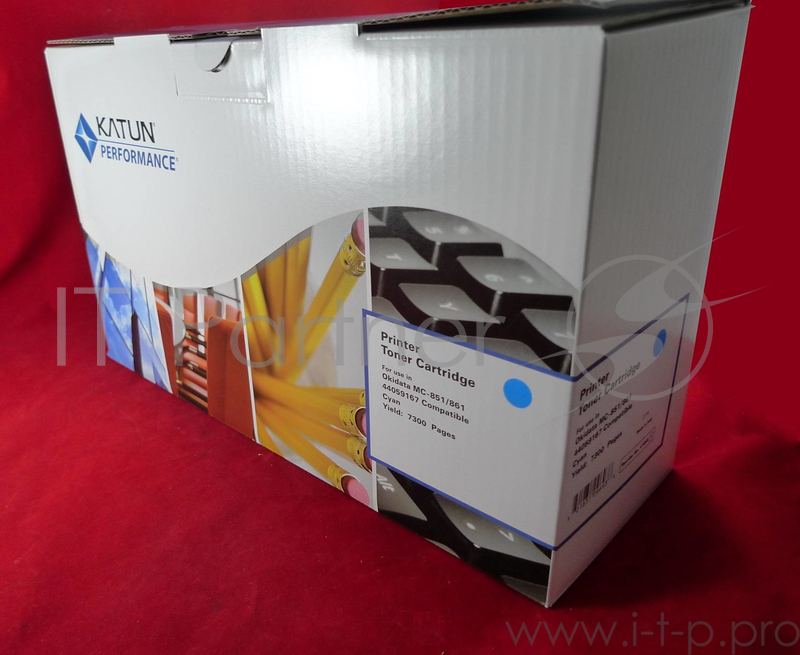 Тонер-картридж Oki MC851/MC861 7.3K (cyan) (Katun)