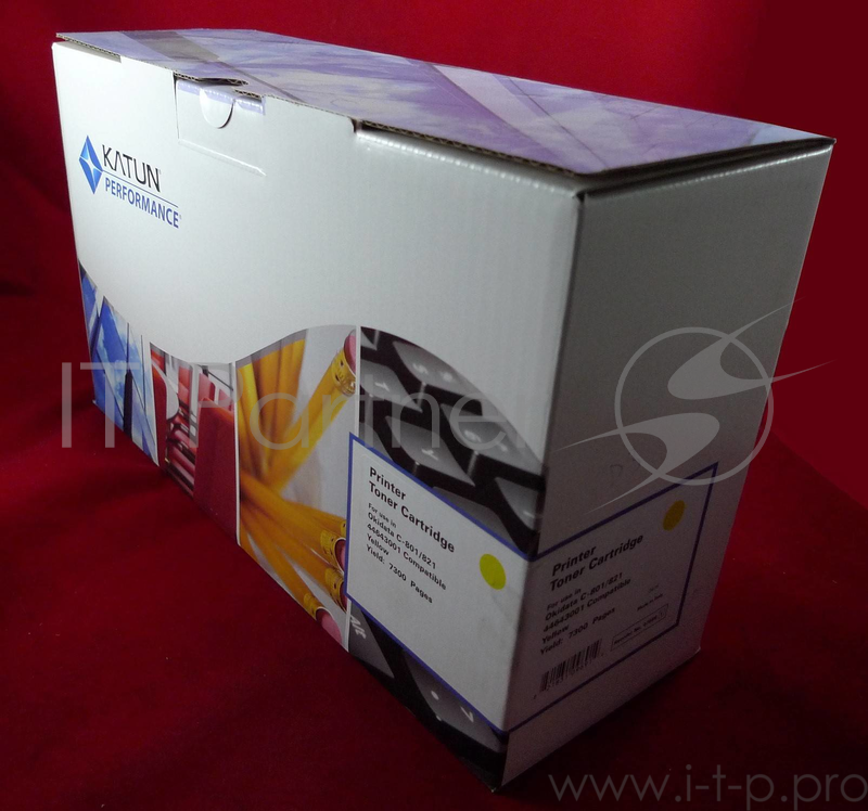 Тонер-картридж Oki C801/C821 7.3K (yellow) (Katun)