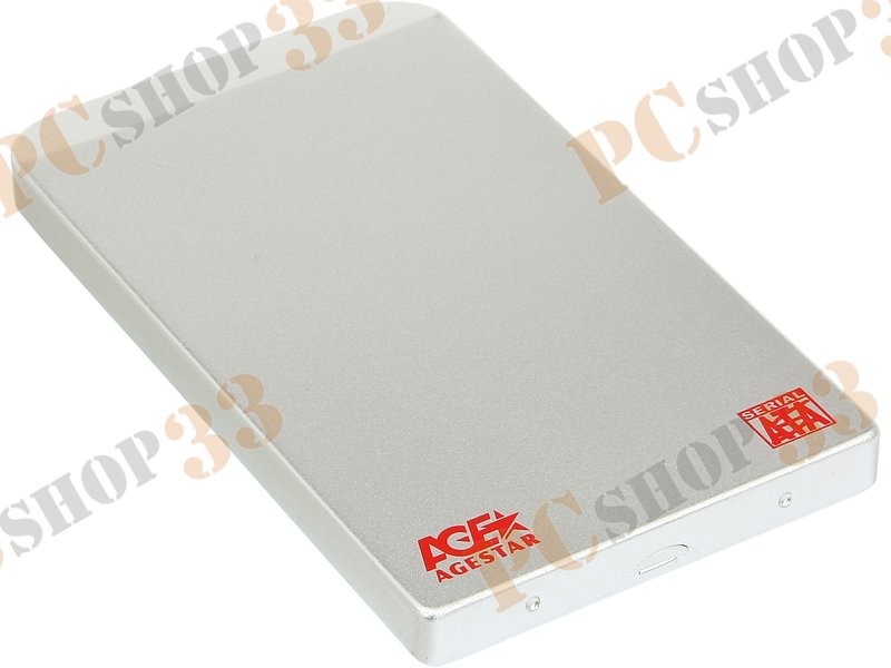 Контейнер Agestar SUB2O1 для 2.5 SATA HDD, алюминиевый, серебр. (USB2.0)
