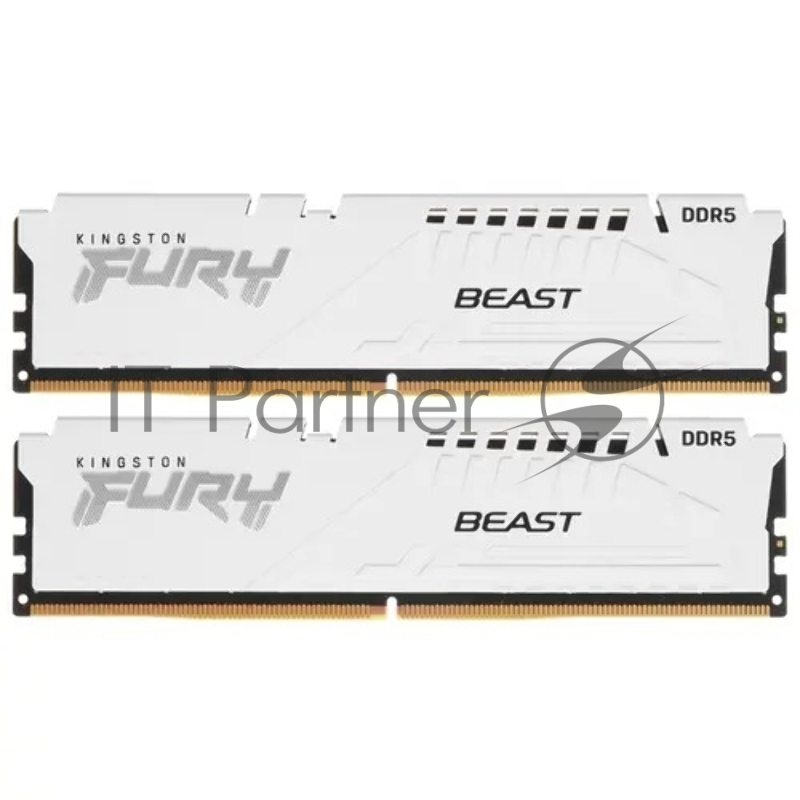 Оперативная память Kingston 64GB 5600MT/s DDR5 CL36 DIMM (Kit of 2) FURY Beast White EXPO KF556C36BWEK2-64