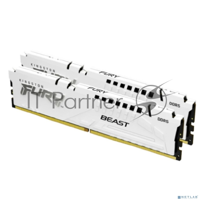 Оперативная память Kingston 64GB 5600MT/s DDR5 CL36 DIMM (Kit of 2) FURY Beast White EXPO KF556C36BWEK2-64