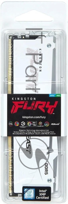 Оперативная память DDR5 16GB 5200MHz Kingston KF552C40BWA-16 Fury Beast RGB RTL Gaming PC5-41600 CL40 DIMM 288-pin 1.25В single rank с радиатором Ret