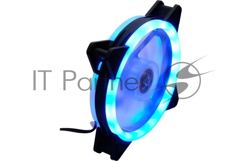 Вентилятор Gembird D12025S12L-B, с подсветкой, 120x120x25, гидродин., 3pin/4pin Molex, провод 35см, синий