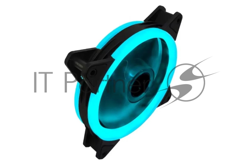 Вентилятор Gembird D12025S12L-B, с подсветкой, 120x120x25, гидродин., 3pin/4pin Molex, провод 35см, синий