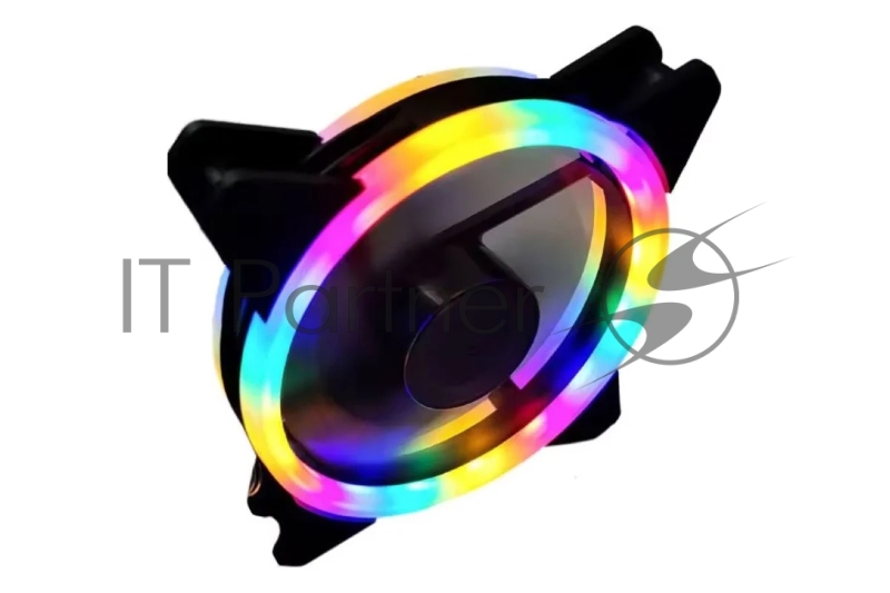 Вентилятор Gembird D12025S12L-CF, с подсветкой, 120x120x25, гидродин., 3pin/4pin Molex, провод 35см, цветной