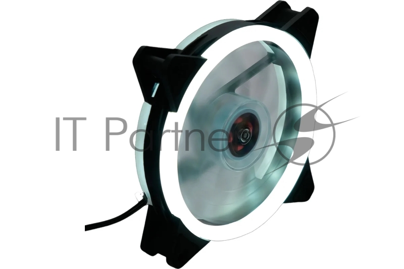 Вентилятор Gembird D12025S12L-W, с подсветкой, 120x120x25, гидродин., 3pin/4pin Molex, провод 35см, белый