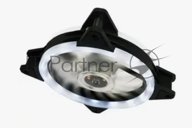 Вентилятор Gembird D12025S12L-W, с подсветкой, 120x120x25, гидродин., 3pin/4pin Molex, провод 35см, белый