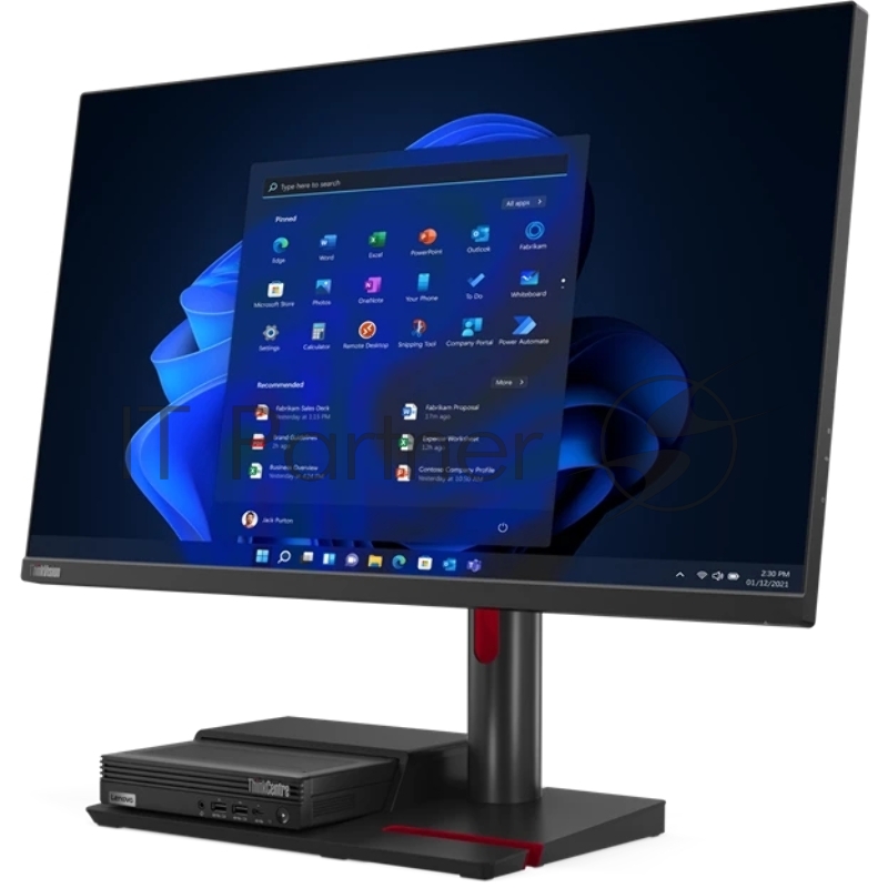 Монитор Lenovo ThinkCentre TIO Flex 27i 27 FHD(1920x1080) IPS AG, 6ms, 300cd, 1000:1, 4x USB 3.2 Gen 1 (1x BC), 1x USB-B 3.2 Gen 1, 1x HDMI 1.4, 1x DP 1.2, 1 x VGA, Tilt, Height Adjust TIO Flex Stand, 1Y