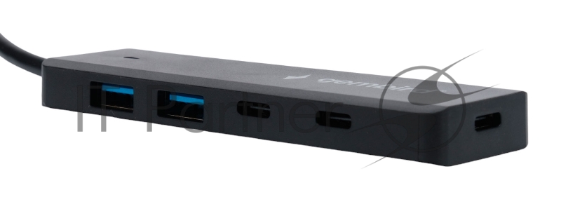 Разветвитель USB3.1 Gembird UHB-C425, 2xUSB, 2xType-C, с доп.питанием (порт Type-C), кабель Type-C 19см