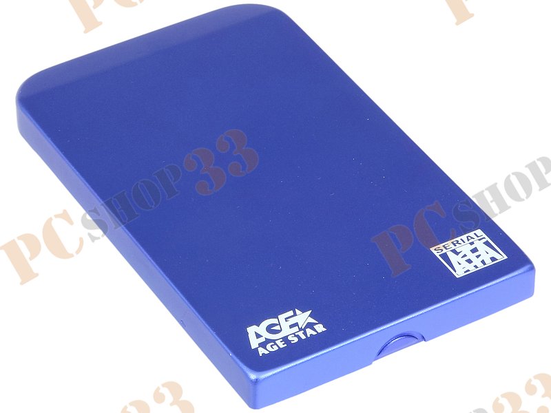 Контейнер Agestar SUB2O1 для 2.5 SATA HDD, алюминиевый, синий (USB2.0)