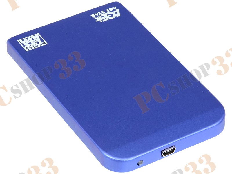 Контейнер Agestar SUB2O1 для 2.5 SATA HDD, алюминиевый, синий (USB2.0)