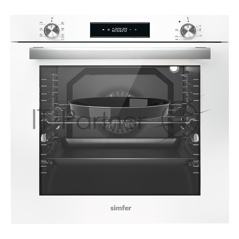 Электрический духовой шкаф Simfer B6EC68122, встраиваемый, белый