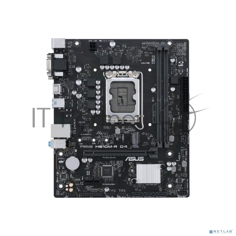 Материнская плата ASUS PRIME H610M-R D4-SI White Box Soc-1700 Intel H610 2xDDR4 mATX AC`97 8ch(7.1) GbLAN+VGA+DVI+HDMI