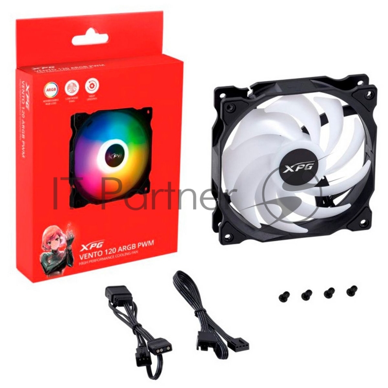 Вентилятор в корпус ADATA VENTO120ARGBPWM-BKCWW