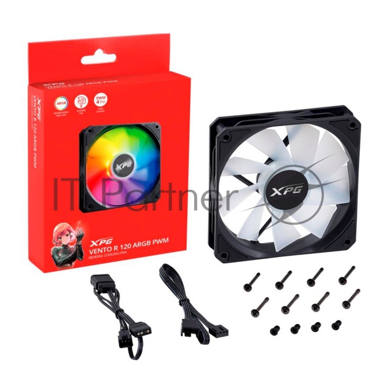Вентилятор в корпус ADATA VENTOR120ARGBPWM-BKCWW