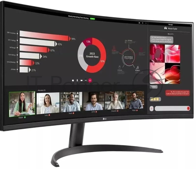 Монитор 34 LG UltraWide 34WR50QK-B VA LED 3440x1440 100Hz 5мс 21:9 300cd HDMI DP черный