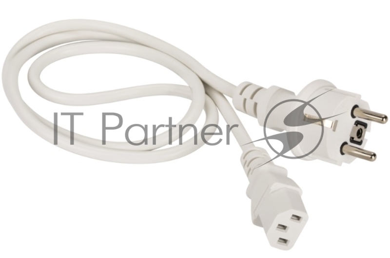 Шнур питания C13-Schuko, 3х0.75, 220В, 10А, белый, 3 метра