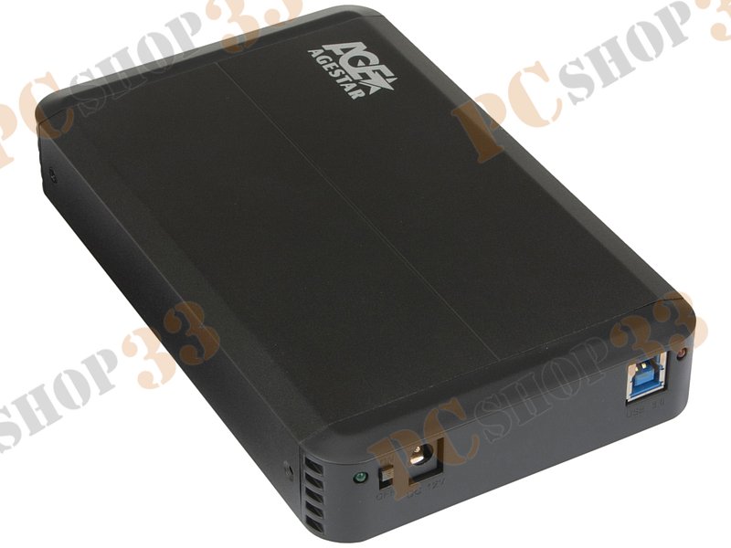 Контейнер Agestar 3UB3O8-6G для 3.5 SATA HDD, алюминиевый, черный (USB3.0)