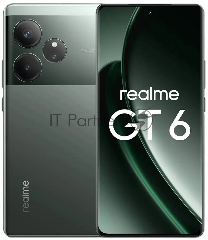 Смартфон Realme GT6 5G RMX3851, 12/256Gb, зеленый туман