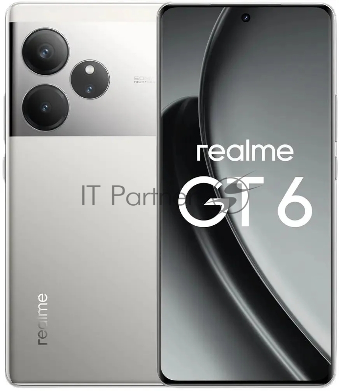 Смартфон Realme GT6 5G RMX3851, 12/256Gb, серебристый
