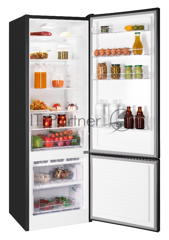 Холодильник Nordfrost NRB 124 B черный, двухкамерный 238/70 л морозилка снизу